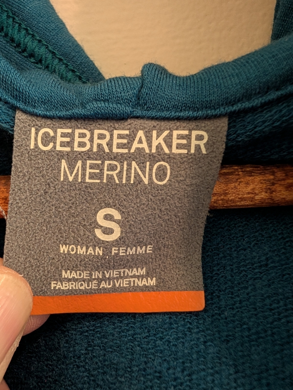 Icebreaker Women's Merino Hoodie Teal Blue Size Small